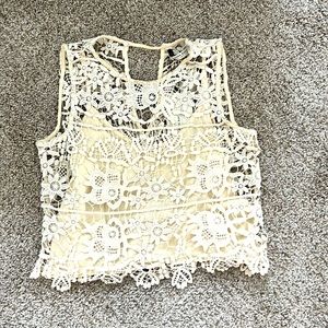 Zara Basic Floral Crop Top